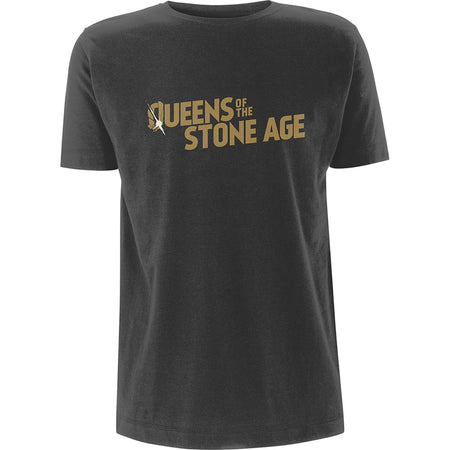 Queens Of The Stone Age - Metallic Text Logo - Black t-shirt