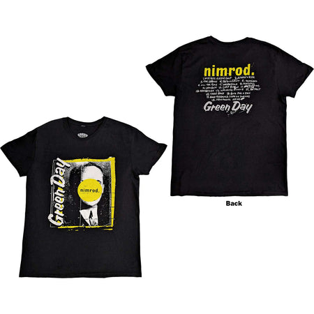 Green Day. - Nimrod with Tracklist Back Print - Black T-shirt