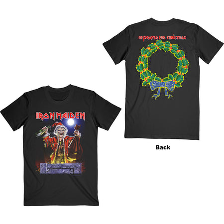 Iron Maiden - No Prayer For Christmas with back print - Black T-shirt