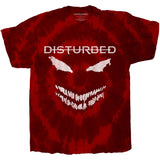 Disturbed - Scary Face Dip Dye - Red t-shirt