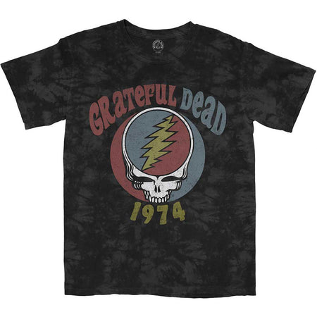 Grateful Dead - 1974 Dip Dye - Grey t-shirt