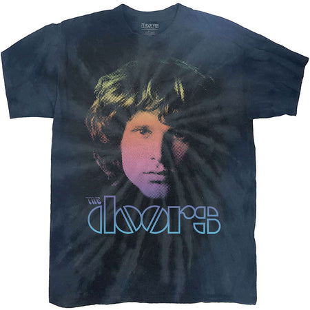 The Doors - Jim Halftone Gradient Dip Dye - Blue t-shirt