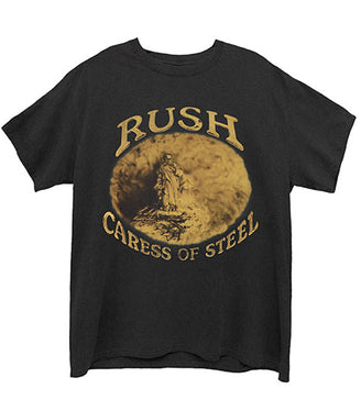Rush - Caress Of Steel with Tracklist - Black T-shirt