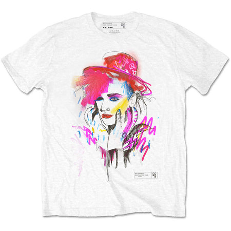 Culture Club-Boy George - Drawn Portrait - White t-shirt