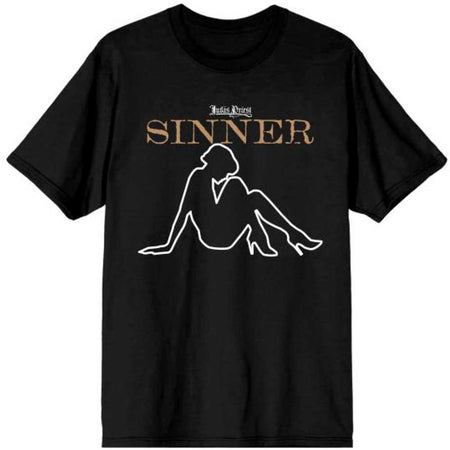 Judas Priest - Sin After Sin Sinner Slogan Lady - Black t-shirt
