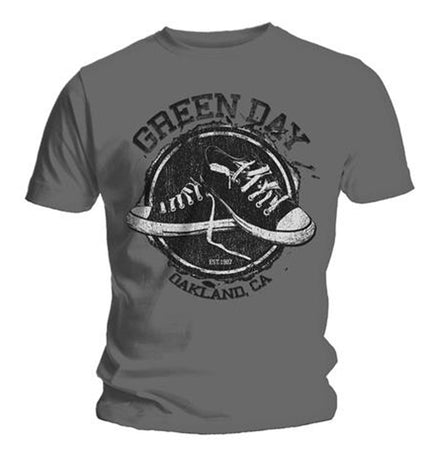 Green Day. - Converse - Grey  T-shirt