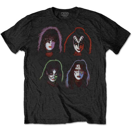 Kiss - Faces - Black t-shirt