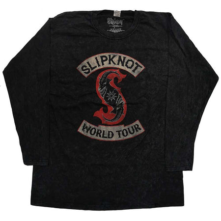 Slipknot-Patched Up-Dip Dye Long Sleeved- Black T-shirt
