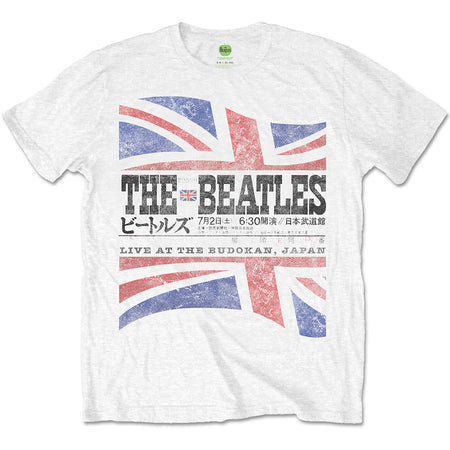 The Beatles - Budokan Set List with Backprint - White T-shirt
