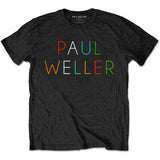 The Jam - Paul Weller-Multi-color Logo - Black t-shirt