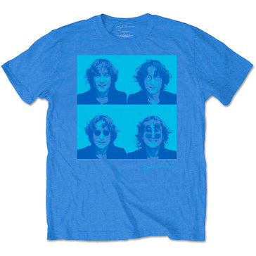John Lennon - Glasses 4 Up - Blue T-shirt