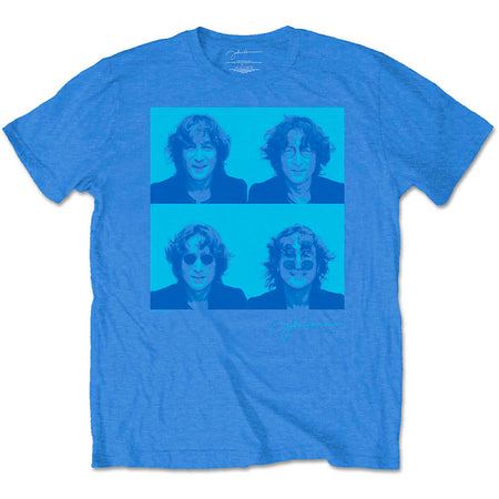 John Lennon - Glasses 4 Up - Blue T-shirt