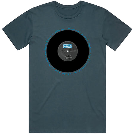 Oasis - Live Forever Single - Denim Blue t-shirt