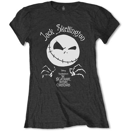 The Nightmare Before Christmas - Jack Head - Girl's Juniior Black t-shirt