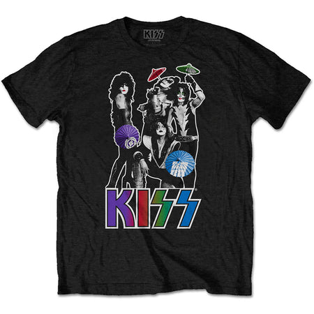 Kiss - Umbrellas - Black t-shirt
