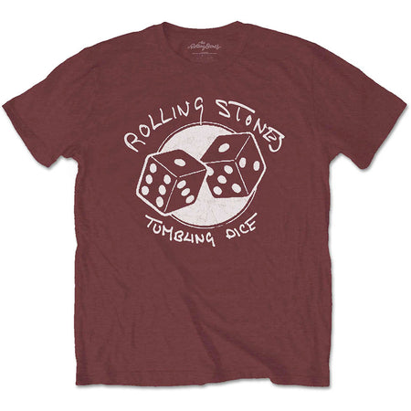 The Rolling Stones - Tumbling Dice - Maroon Red t-shirt