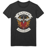 Bon Jovi - Wanted Flames - Black t-shirt