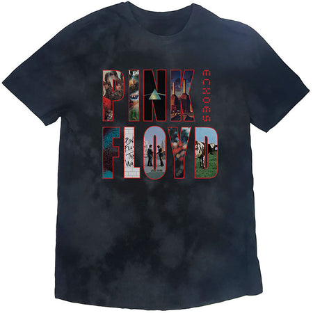 Pink Floyd-Echoes Album Montage- Dip Dye - Black t-shirt