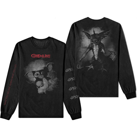 Gremlins - Gremlins Graphic - Long sleeved - Black T-shirt