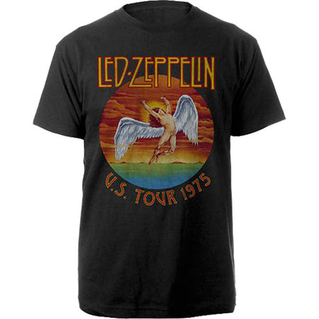 Led Zeppelin - US Tour 1975 - Black T-shirt