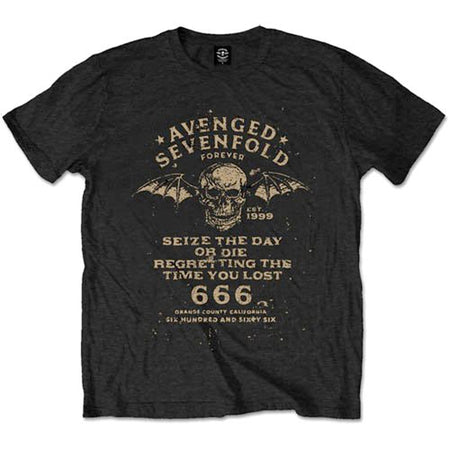 Avenged Sevenfold - Seize The Day - Black  T-shirt
