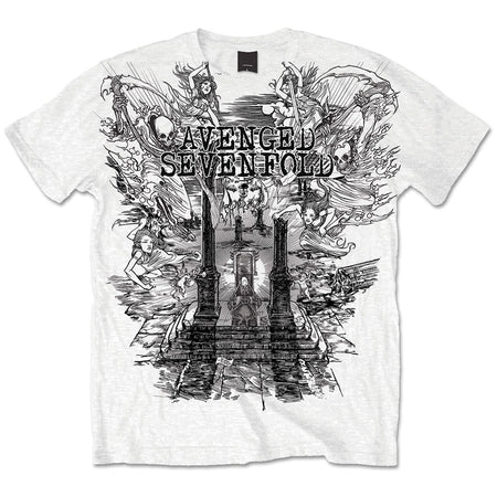 Avenged Sevenfold - Land Of Cain - White T-shirt