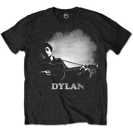 Bob Dylan - Guitar & Logo - Black T-shirt