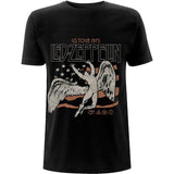 Led Zeppelin - US 1975 Tour Flag - Black T-shirt