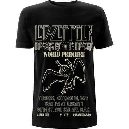 Led Zeppelin - World Premiere - Black T-shirt