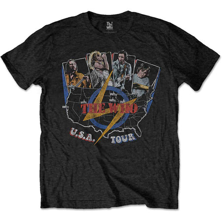 The Who -  USA Tour Vintage - Black t-shirt