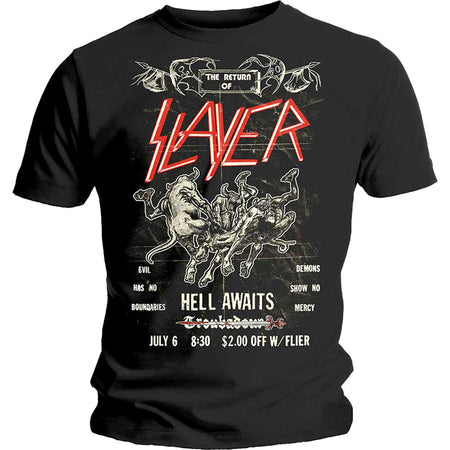 Slayer - Vintage Flyer- Black t-shirt