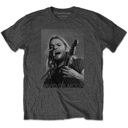 David Gilmour - Pink Floyd - On Mic Half Tone - Charcoal Grey t-shirt