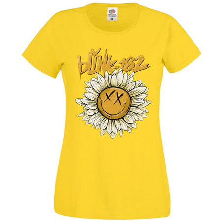 Blink 182 - Sunflower - Yellow Ladies T-shirt
