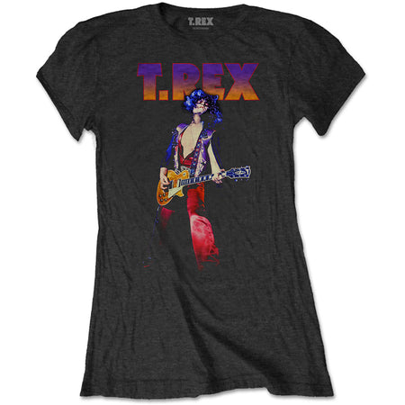 T.Rex Marc Bolan - Rockin' - Girl's Junior Black t-shirt