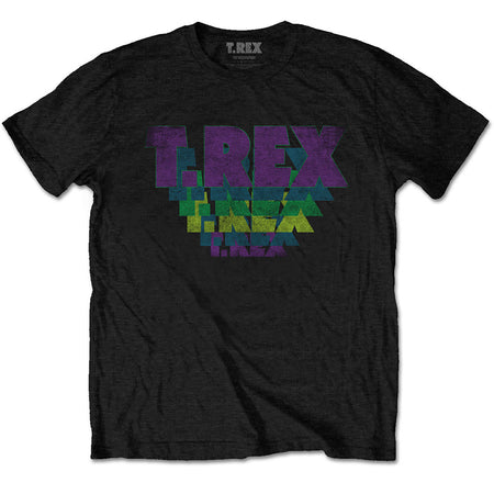 T.Rex Marc Bolan - Stacked Logo - Black t-shirt