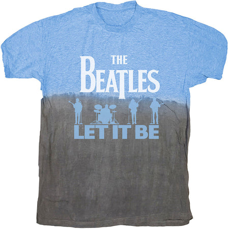 The Beatles -  Let It Be Split-Dip Dye - Blue t-shirt