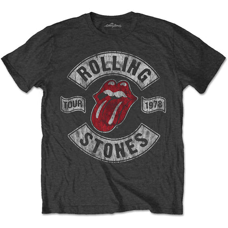 The Rolling Stones - US Tour 1978 with Back Print - Black  T-shirt