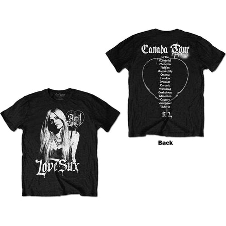 Avril Lavigne - Love Sux -Canada Tour - Black T-shirt