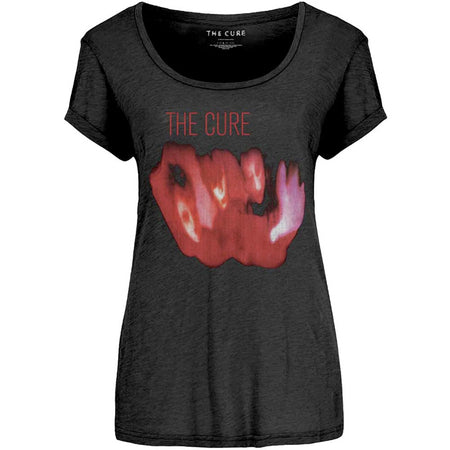 The Cure - Pornography - Girl's Junior Scoop Neck Black t-shirt