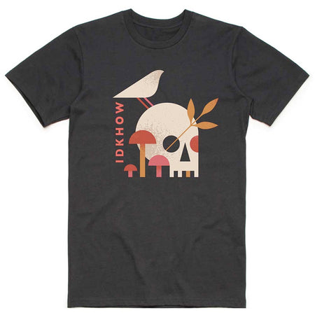 iDKHOW - Mushroom Skull - Black  T-shirt