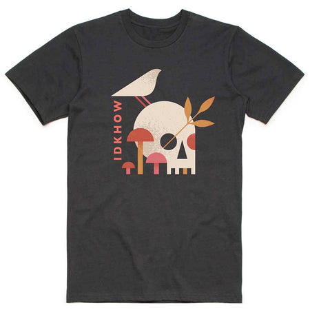 iDKHOW - Mushroom Skull - Black T-shirt
