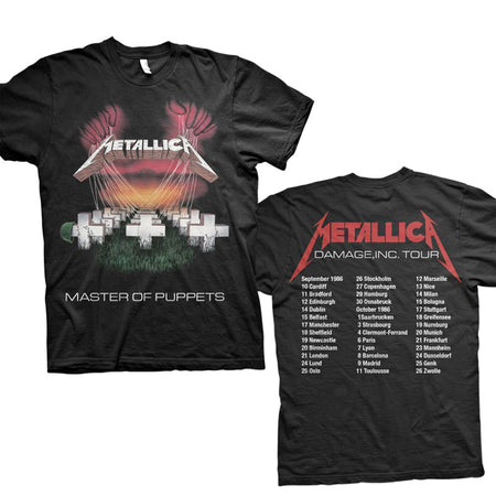 Metallica - Master Of Puppets European Tour 86 - Black t-shirt