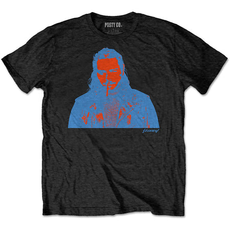 Post Malone - Red and Blue Photo - Black t-shirt