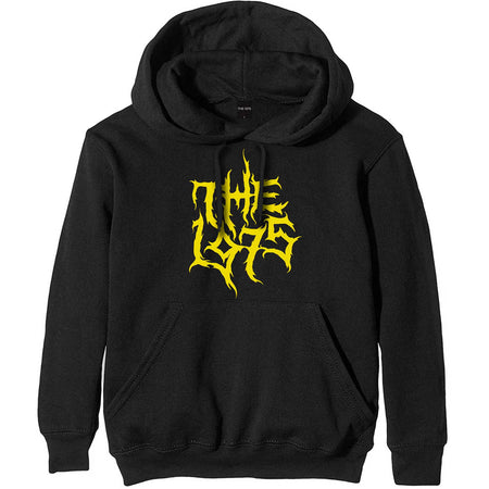 The 1975 - Gold Logo - Pullover Black Hooded Sweatshirt