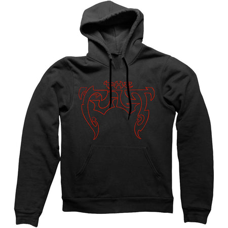 The Cult - Outline Logo -Pullover Black Hooded Sweatshirt
