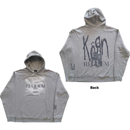 Korn - Requiem with Backprint - Grey Hooded Sweatshirt