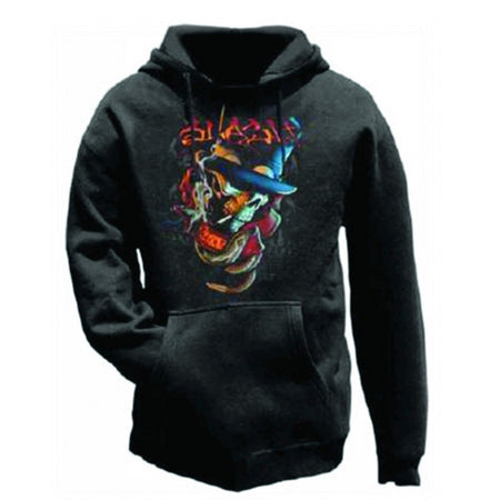 Slash - Smoker - Pullover Black Hooded Sweatshirt