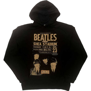 The Beatles - Shea '66 - Eco-Friendly Pullover Black Hooded Sweatshirt
