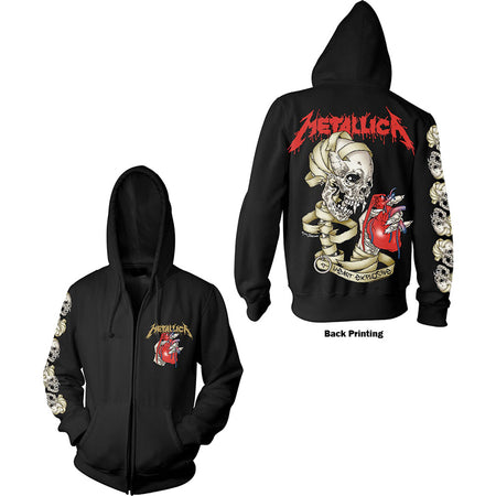 Metallica - Heart Explosive - Zip Black Hooded Sweatshirt
