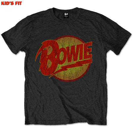 David Bowie - Vintage Diamond Dogs Logo-KIDS SIZE Black T-shirt